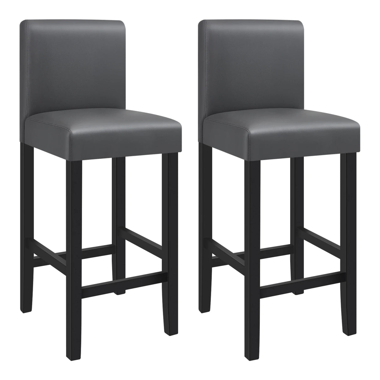 Luxe industriële BukkitBow barstoel set van 2 met houten zittingen en metalen frame, modern en stijlvol ontwerp