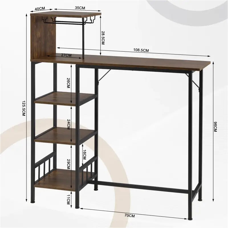 BukkitBow - Bartafel met Planken en Opbergruimte