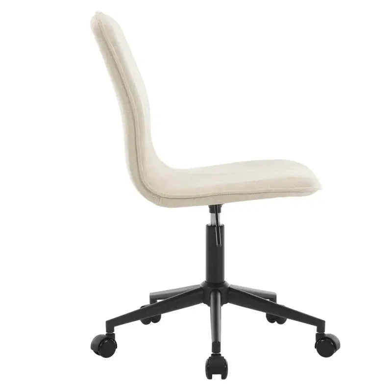 BukkitBow comfortabele bureaustoel met zachte badstof bekleding, verstelbare hoogte en ergonomisch ontwerp voor thuis of kantoor.