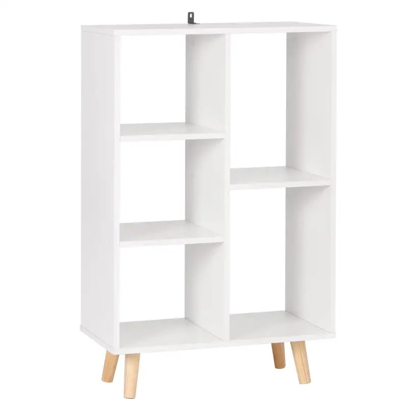 BukkitBow compacte boekenkast met 5 vakken, stevige planken en ruimtebesparend ontwerp, afmeting 30x60x95cm.