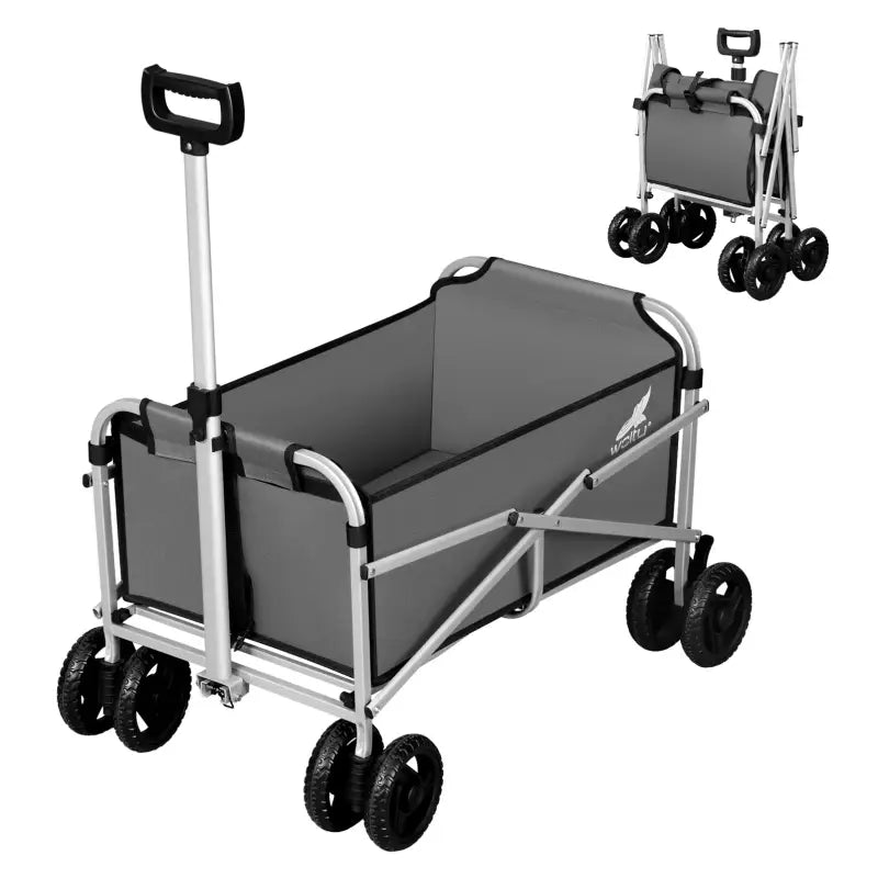 BukkitBow compacte opvouwbare bolderkar met metalen frame en Oxford doek, gemakkelijk te manoeuvreren en veelzijdig in gebruik.