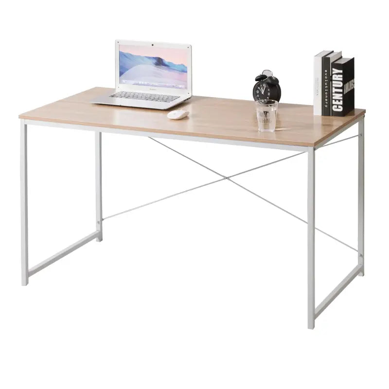 BukkitBow computertafel bureau van spaanplaat en metaal, 120x60x70cm, geschikt voor kantoor of thuiswerkruimte