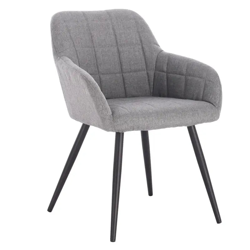 BukkitBow eetkamerstoel met leren, stoffen en linnen bekleding, ergonomisch en stevig, zithoogte 47 cm.
