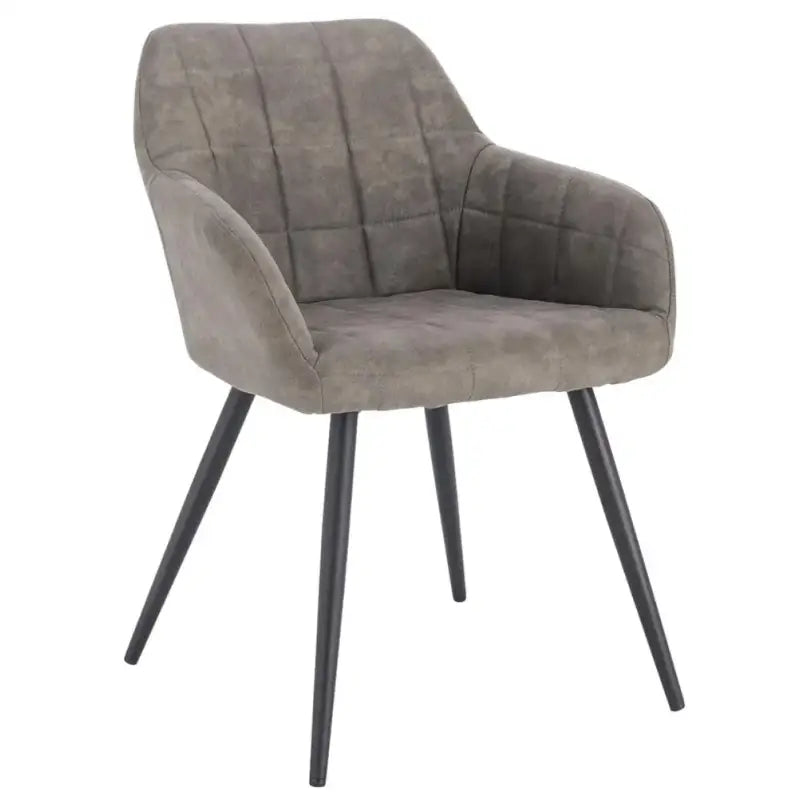 BukkitBow eetkamerstoel met leren en stoffen bekleding, ergonomisch ontworpen, stevige en duurzame zithouding, 47 cm zithoogte.