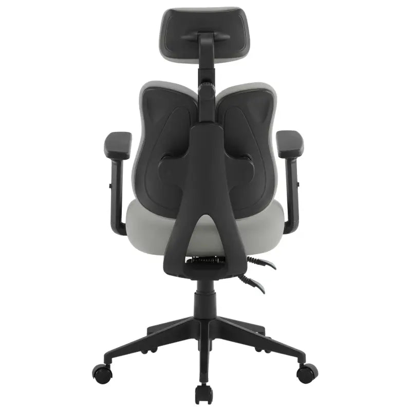 BukkitBow ergonomische bureaustoel met ademende mesh, verstelbare rugleuning tot 135°, stevige metalen constructie en 150 kg capaciteit.