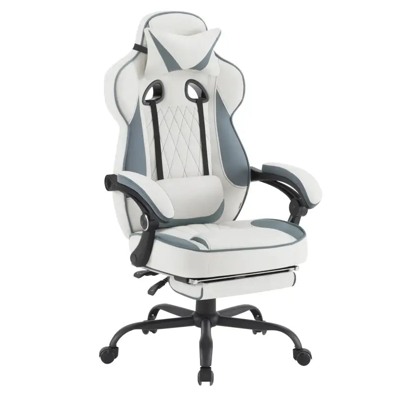 BukkitBow ergonomische gaming- en bureaustoel met kunstleder of mesh, metalen onderstel en in hoogte verstelbaar van 48-55,5 cm