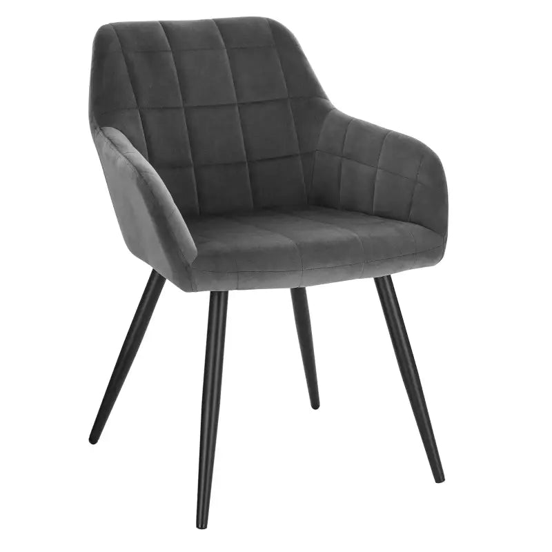 BukkitBow fluwelen eetkamerstoel met stabiel metalen frame en zithoogte van 47 cm, luxe en comfortabele eetkamerstoel