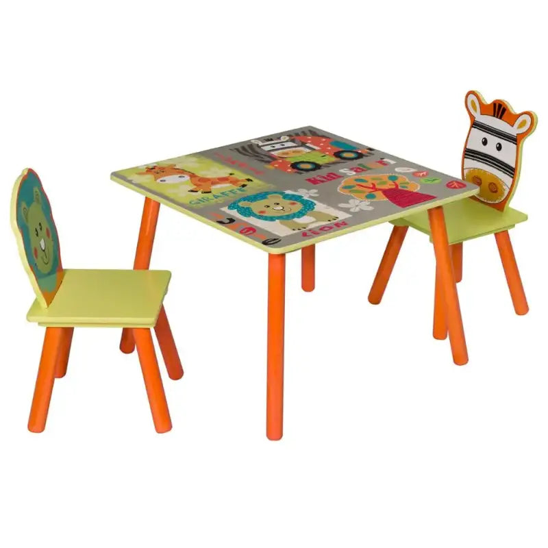 BukkitBow kinder tafel en stoelen set, stevig en veilig, 60x60x44cm, inclusief tafel en 2 stoelen, geschikt voor kinderen.