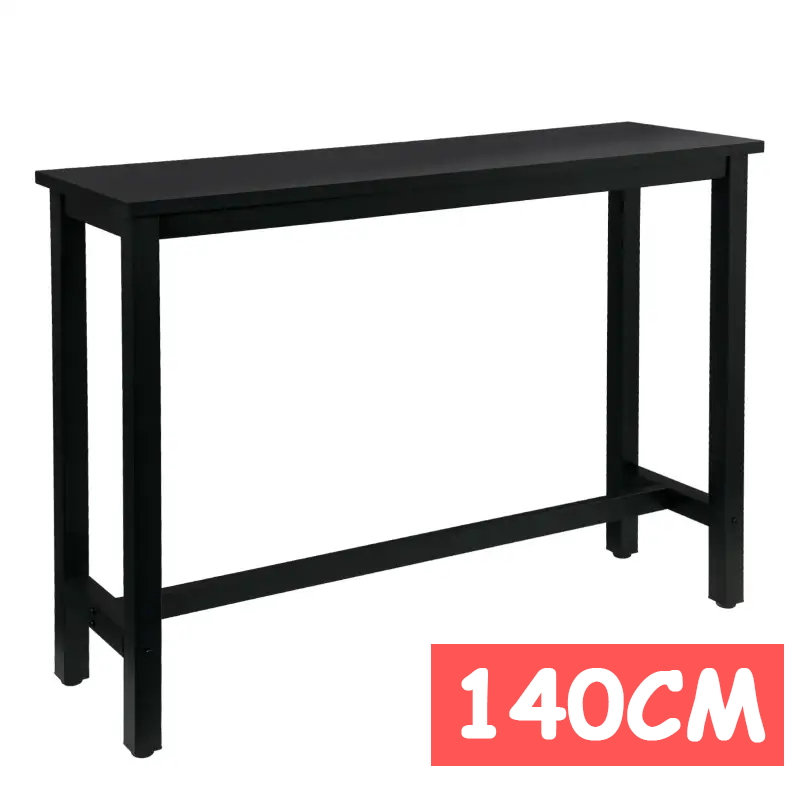 BukkitBow – Luxus-Bartisch – Stehtisch mit Metallfuß – 140 cm breit