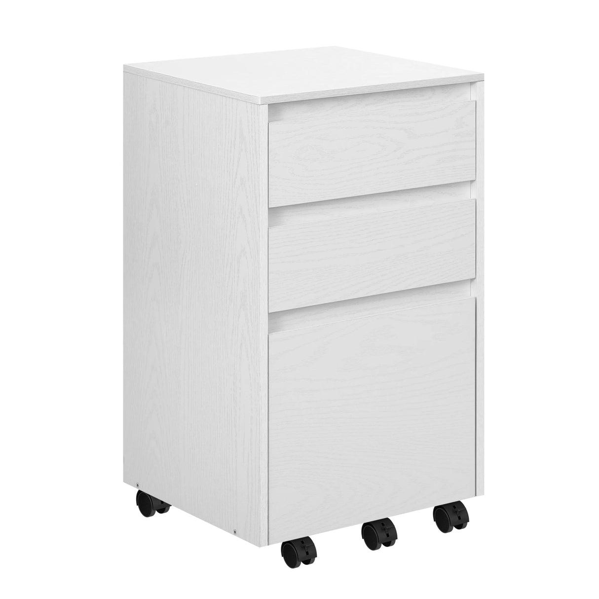 BukkitBow mobiele archiefkast met 3 laden en wielen, rolcontainer voor kantoor en woonkamer, bureau organizer