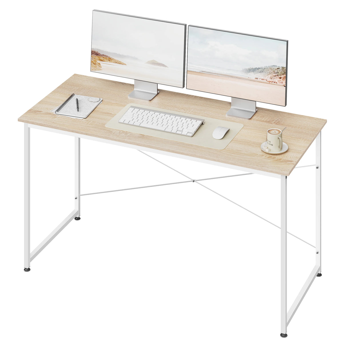 Robuust industrieel bureau van BukkitBow met metalen frame en modern design, perfect voor een strak kantoor of thuiswerkplek.