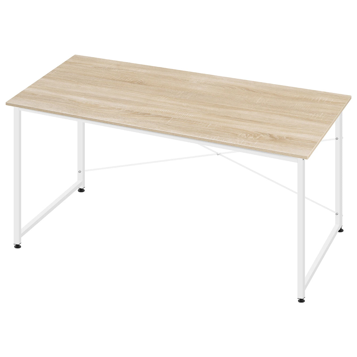 Moderne BukkitBow bureau met metalen frame, industrieel en robuust ontwerp, zichtbaar in de afbeelding.