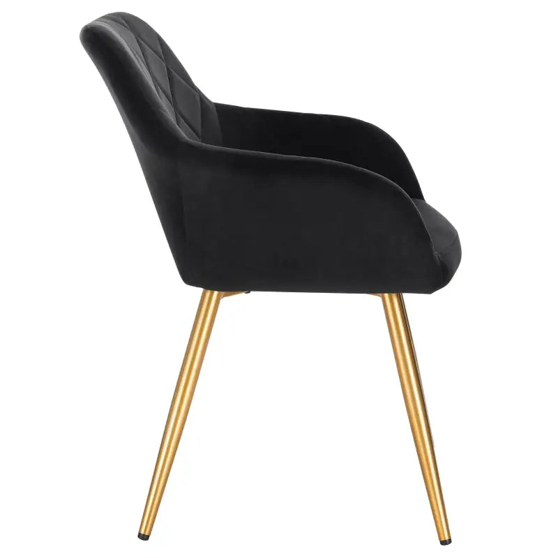 BukkitBow moderne eetkamerstoel van stof en fluweel, ergonomisch en comfortabel, duurzame en stevige design, zithoogte 47 cm.