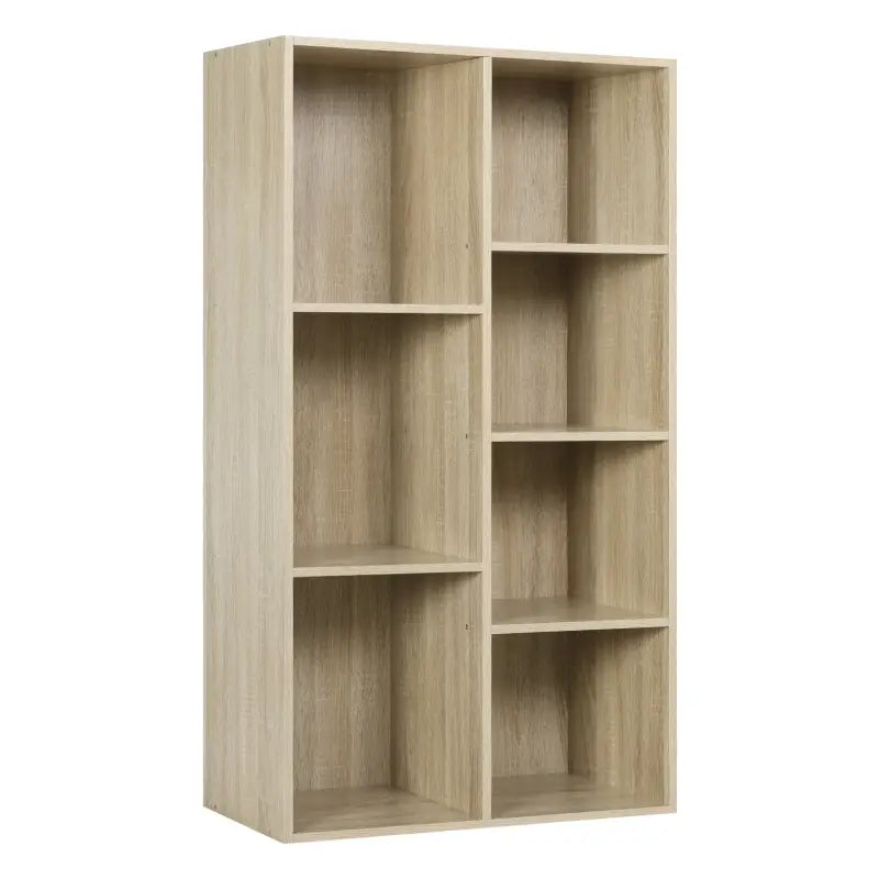 BukkitBow multifunctionele kubus boekenkast met 7 vakken, ruimtebesparend en eenvoudig te monteren, afmetingen 59,5x29,5x108 cm.