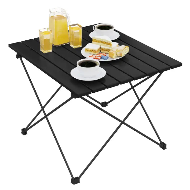 BukkitBow opvouwbare aluminium campingtafel met opbergtas, 46x40x56cm, geschikt voor kamperen en outdoor gebruik