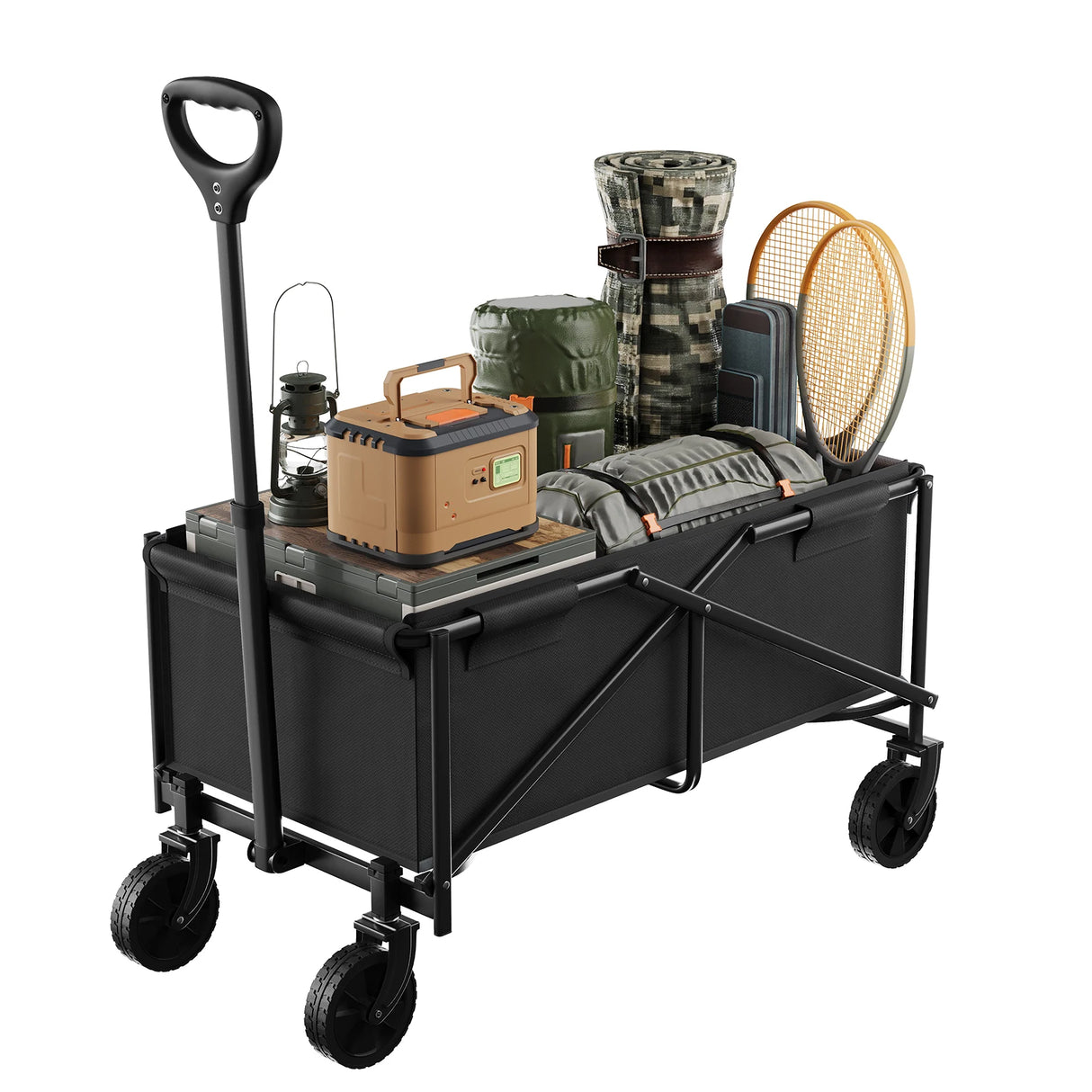 BukkitBow - Opvouwbare Bolderkar - Polyester - 80kg Draagkracht - Handwagen - Camping - Strand