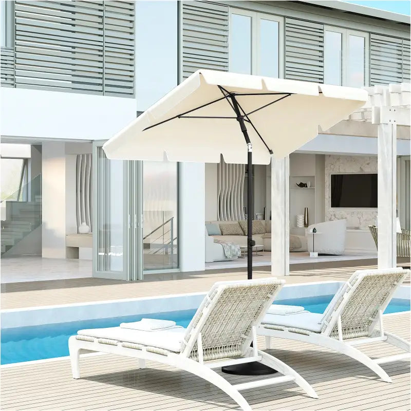 BukkitBow strandparasol UV-bestendig, waterdicht, 200x120 cm, 45° buigbaar, geschikt voor op het strand of tuin