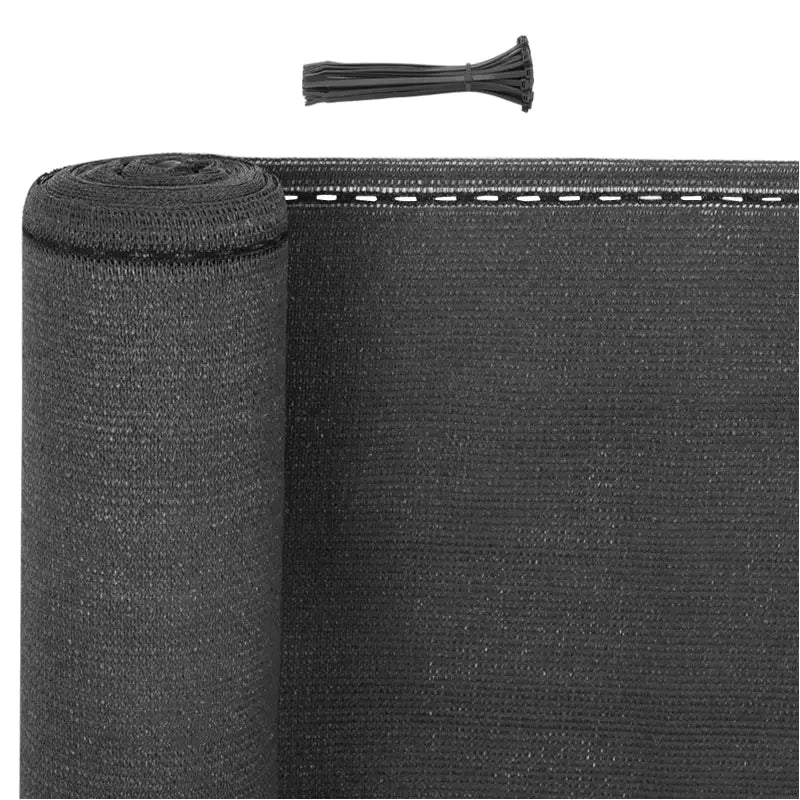 BukkitBow privacyscherm in antraciet, 180 g/m², schaduwend 85%, temperatuurbestendig, inclusief 50 kabelbinders.