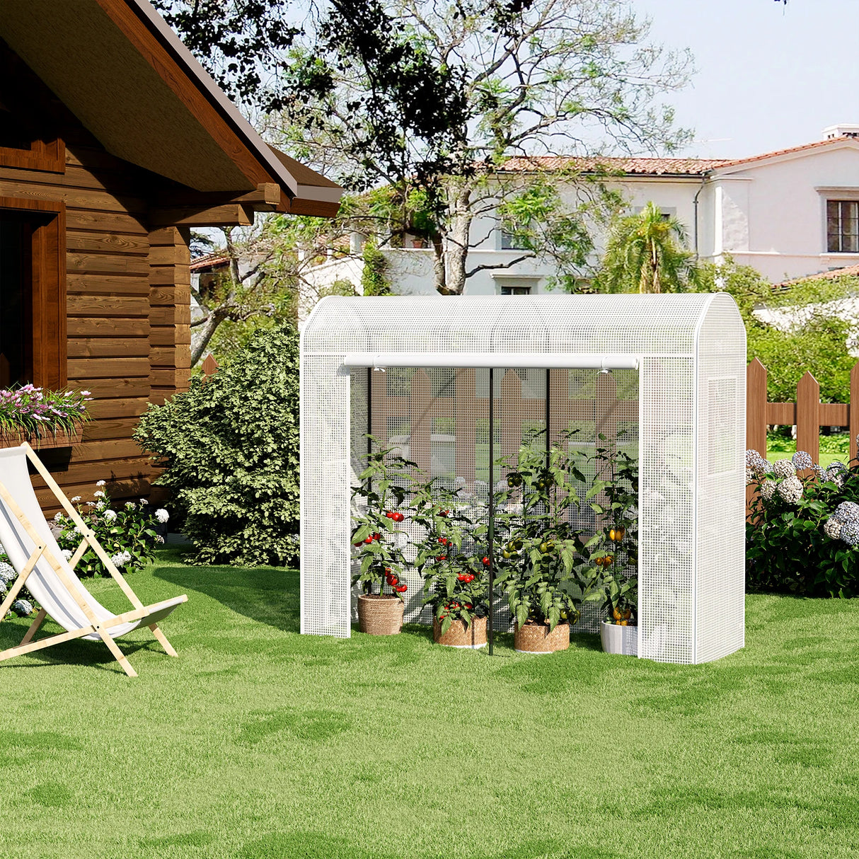 Ruime BukkitBow foliekas voor planten, 170x200 cm, wintervast, duurzaam en geschikt voor het kweken van jonge planten.