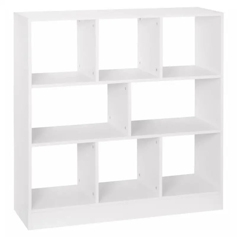 Ruime BukkitBow boekenkast met 8 open compartimenten, veilig ontwerp en veelzijdig gebruik, afmetingen 97,5x30x100 cm.