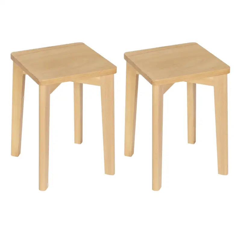 BukkitBow set houten krukken van natuurlijk beukenhout, stapelbaar en vochtbestendig, zithoogte 44,5 cm.