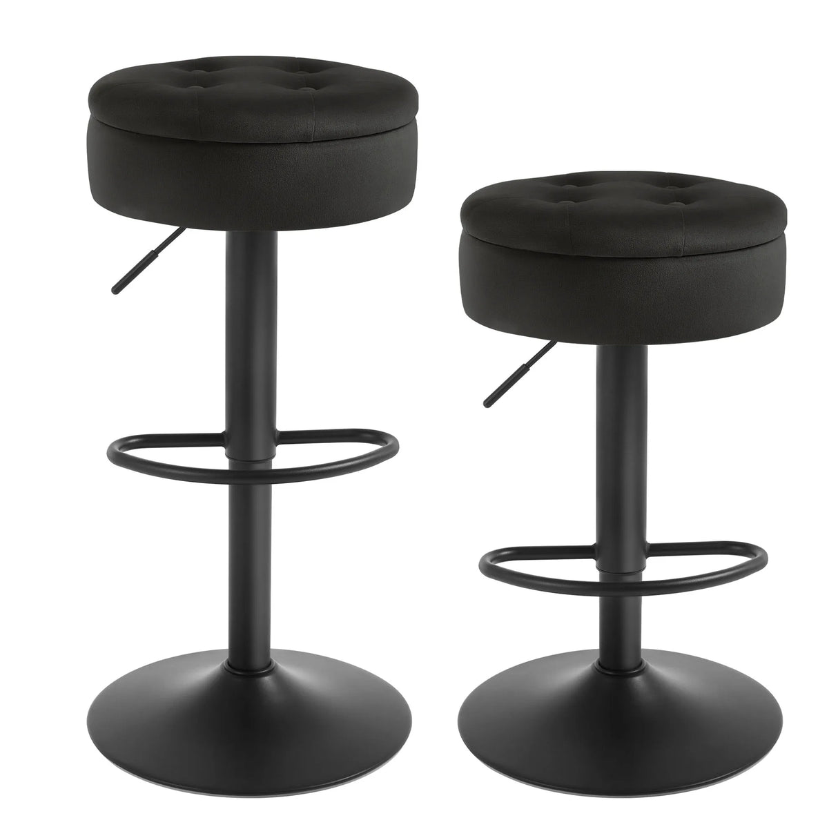 Set van 2 verstelbare barkrukken van BukkitBow, kunstleer of fluweel, met hoge en lage zitopties, modern en comfortabel design