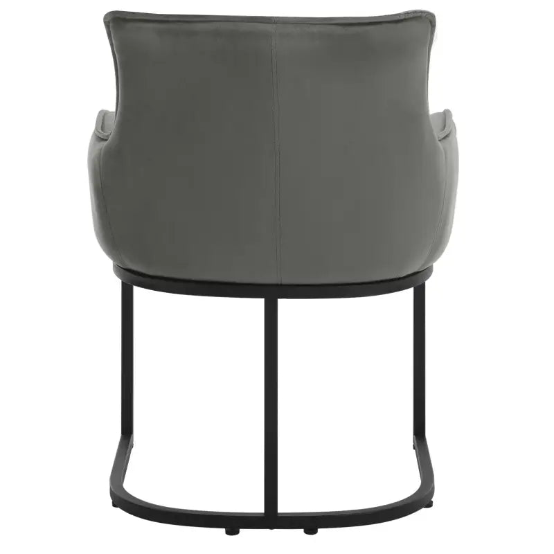 Set van 2 BukkitBow fluwelen eetkamerstoelen met metalen poten, stabiel en comfortabel, zithoogte 46,5 cm.