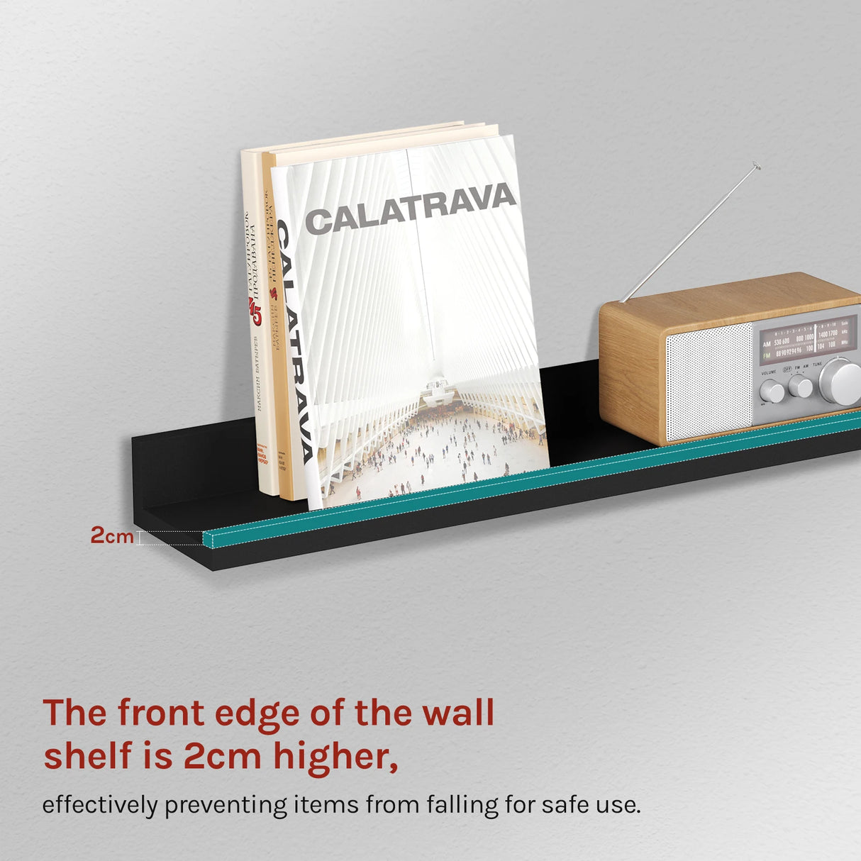 BukkitBow - Set van 3 Zwevende Wandplanken - Hout - Fotoplank - Wandrek