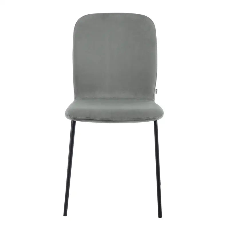 Set van 4 BukkitBow eetkamerstoelen met fluwelen zitting en metalen frame, stapelbare design, moderne eetkamerstoel