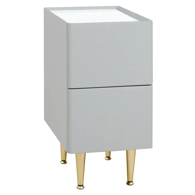 BukkitBow smal nachtkastje met 2 laden, bijzettafel voor opbergruimte, compact en stijlvol design