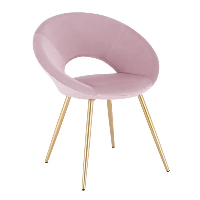 BukkitBow eetkamerstoel in stijlvol fluweel, ergonomisch ontworpen voor comfort, met een zithoogte van 47 cm.
