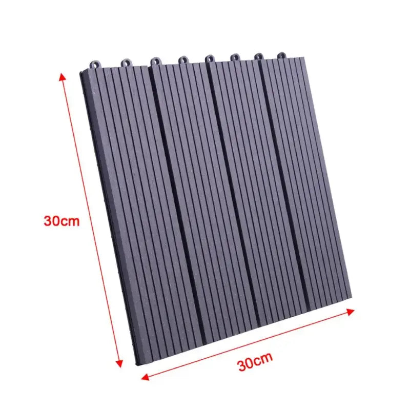 BukkitBow terrasplanken set van 11, 30x30cm, houtlook vlonderplanken met snel klik systeem in diverse kleuren, voor buiten.