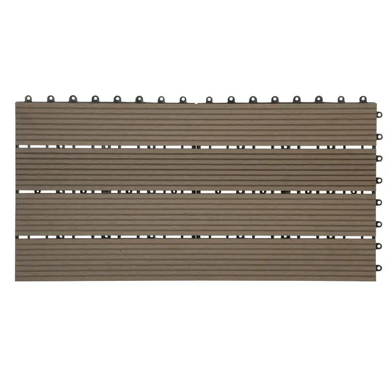 BukkitBow terrasplanken in houtlook, 30x60cm, set van 6, snel klik-systeem, verschillende kleuren voor terras of balkon.