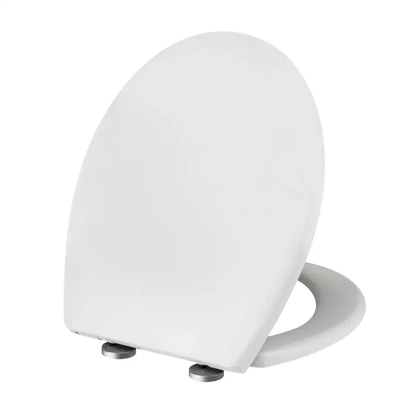 BukkitBow toiletbril met softclose, ovale antibacteriële toiletzitting, comfortabel en hygiënisch voor een luxe badkamer.