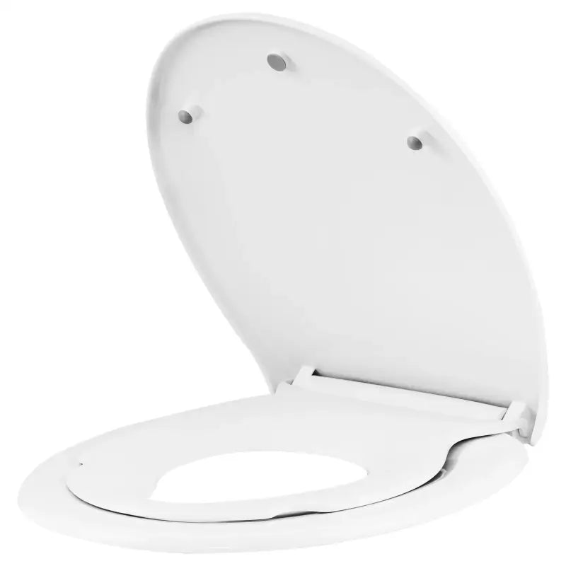 BukkitBow toiletbril met softclose en afneembaar kinderzitje, antibacterieel en geschikt voor comfortabel gebruik.