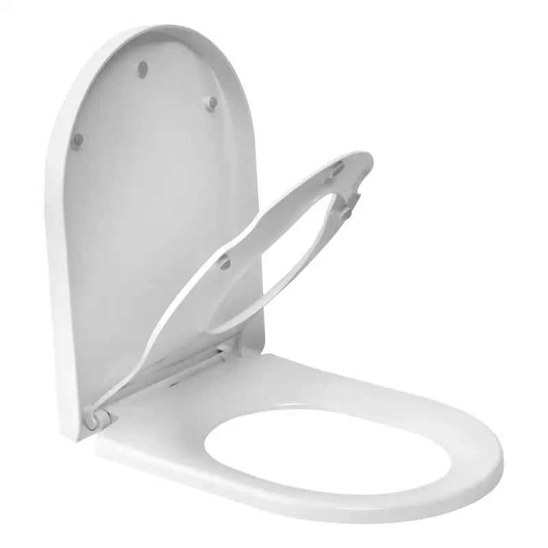 BukkitBow toiletbril met softclose, magnetisch kinderzitje en antibacteriële coating, geschikt voor comfortabele en hygiënische toiletten.