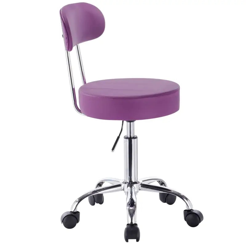 BukkitBow verstelbare kunstleren bureaustoel met verchroomd stalen frame, ergonomisch ontwerp en 360° draaibaar, tot 100kg draagvermogen