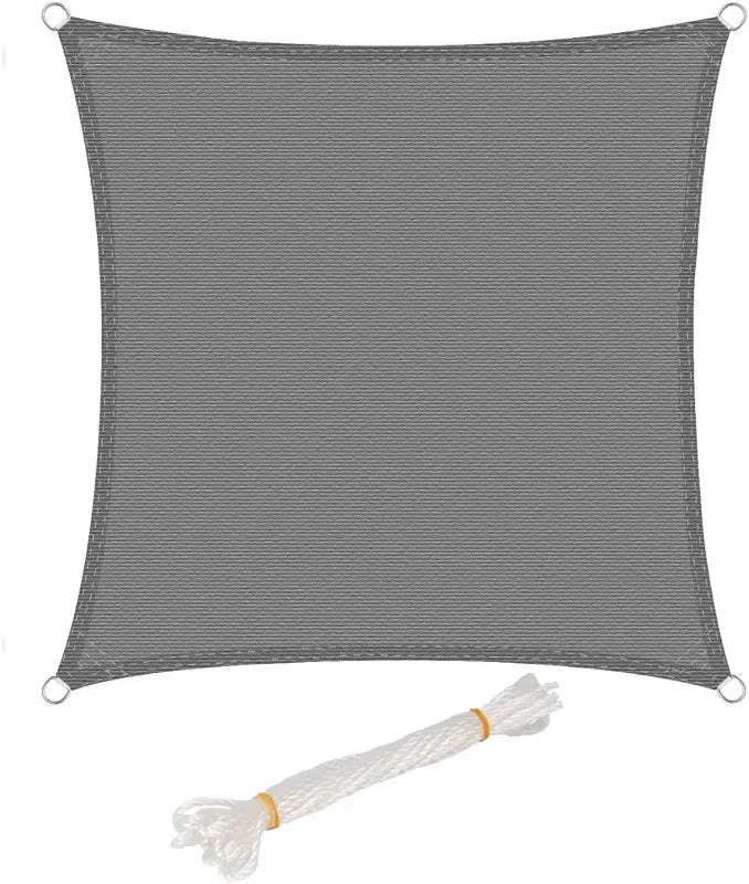 BukkitBow zonnescherm schaduwzeil in grijs, crème of zand, driehoek, vierkant of rechthoek, UV-bescherming 50+ op HDPE doek.