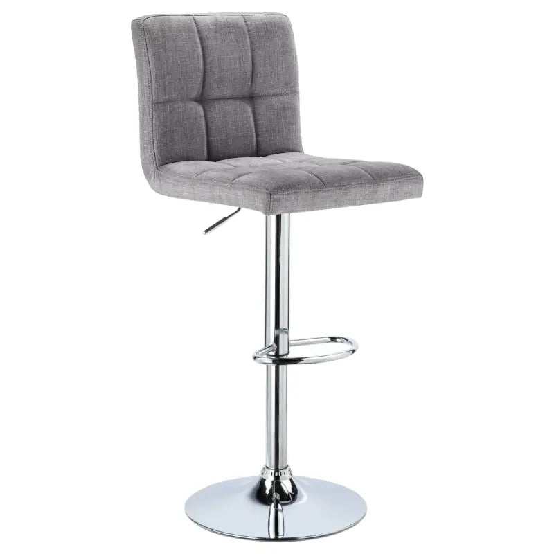 BukkitBow - Moderne Barkruk - Linnen en Verchroomd Staal