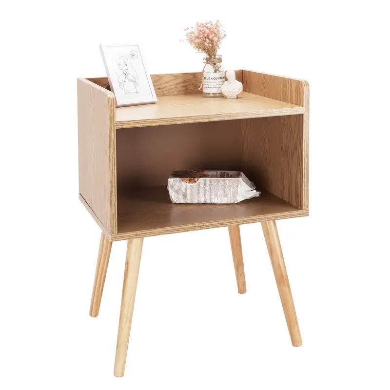 BukkitBow - Nachtkastje - MDF en Massief Hout - Licht