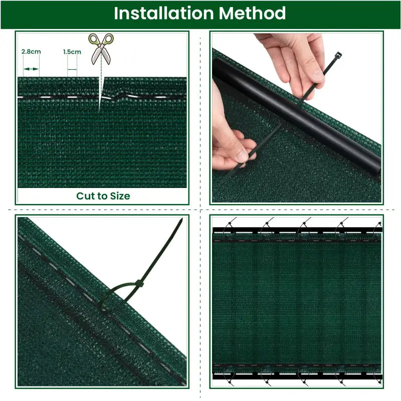 BukkitBow – Privacy Scherm – 180 g/m² Zonwering –