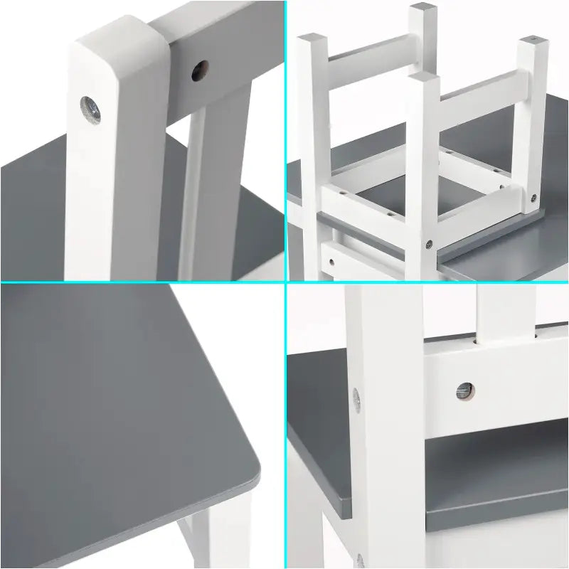 BukkitBow - Set Kindertafel met Stoelen - Veilig en Compact