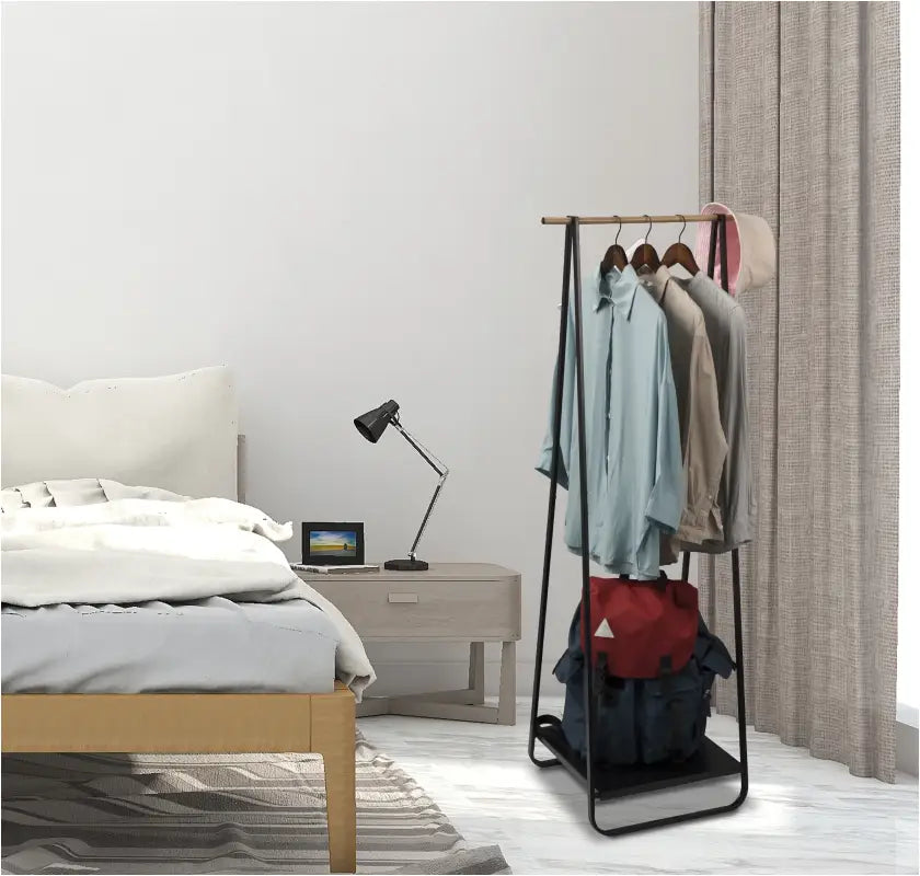 BukkitBow - Staande Kapstok - met Kledingplank - Eenvoudig