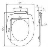 BukkitBow - Abattant WC avec Soft Close - Abattant WC / Abattant WC avec impression - Antibactérien - V5