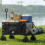 BukkitBow opvouwbare bolderkar met grote capaciteit en all-terrain wielen, ideaal voor zware ladingen en terrein.