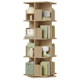 BukkitBow roterende boekenkast met 4 niveaus, draaibaar 360 graden, modern design voor boeken en decoratie.