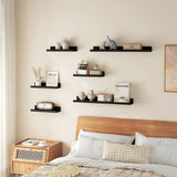 BukkitBow - Set van 3 Zwevende Wandplanken - Hout - Fotoplank - Wandrek