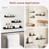 BukkitBow - Set van 3 Zwevende Wandplanken - Hout - Fotoplank - Wandrek