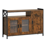 Industrieel BukkitBow dressoir met verstelbare planken, keukenkast met modern design en houten afwerking.