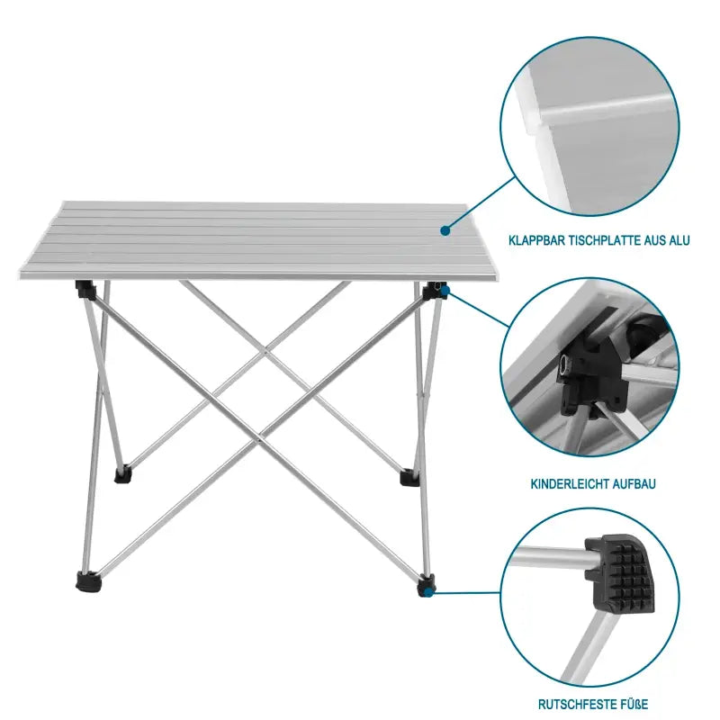 BukkitBow - Aluminium Campingtafel - Opvouwbaar - Antislip